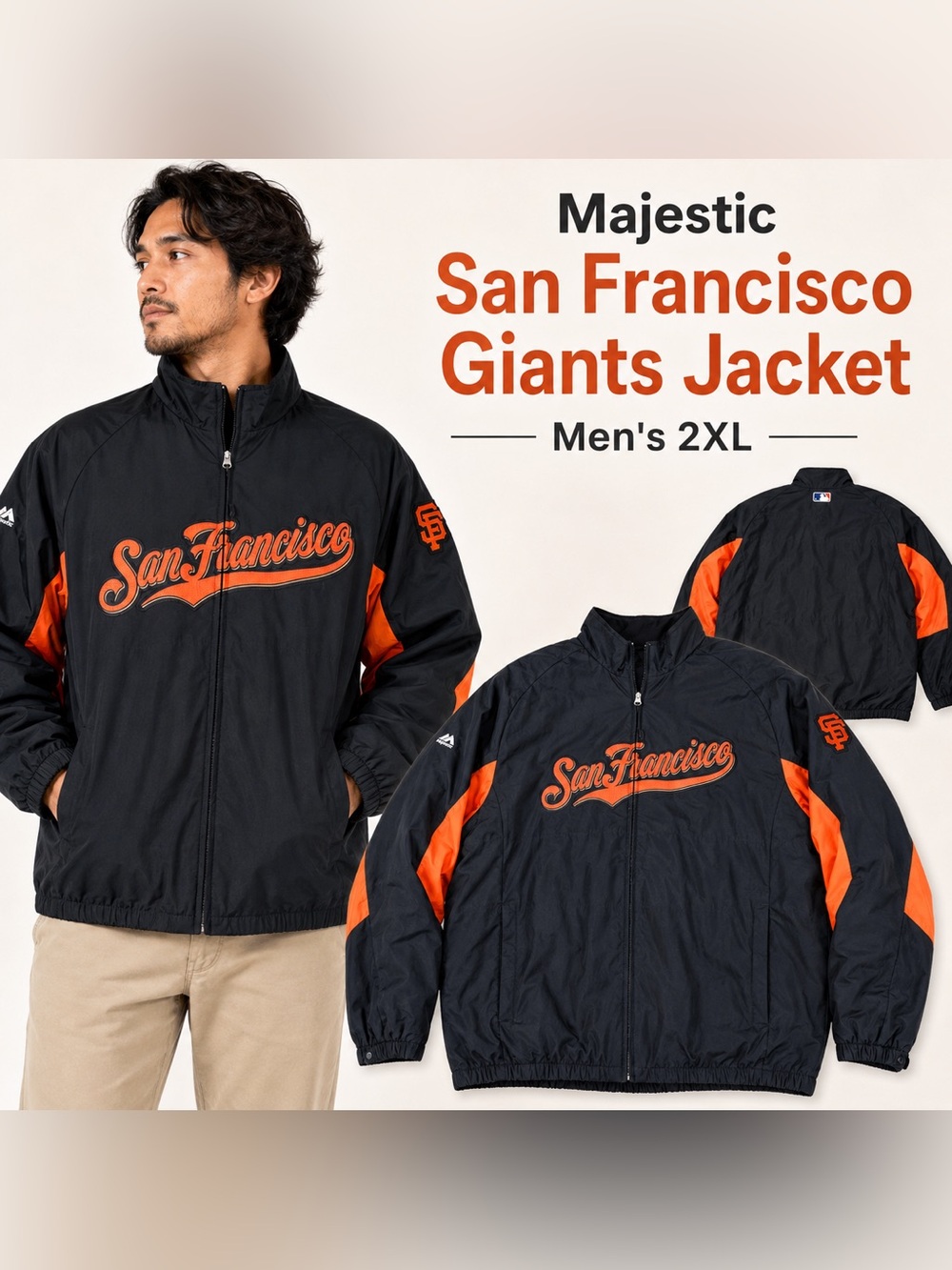 Majestic San Francisco Giants MLB Authentic Collection Jacket Men’s 2XL